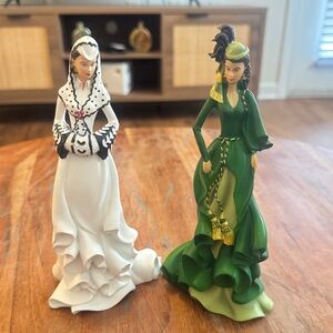Lot Of 2 Hamilton  Collection Porcelain Lady Woman Figure
